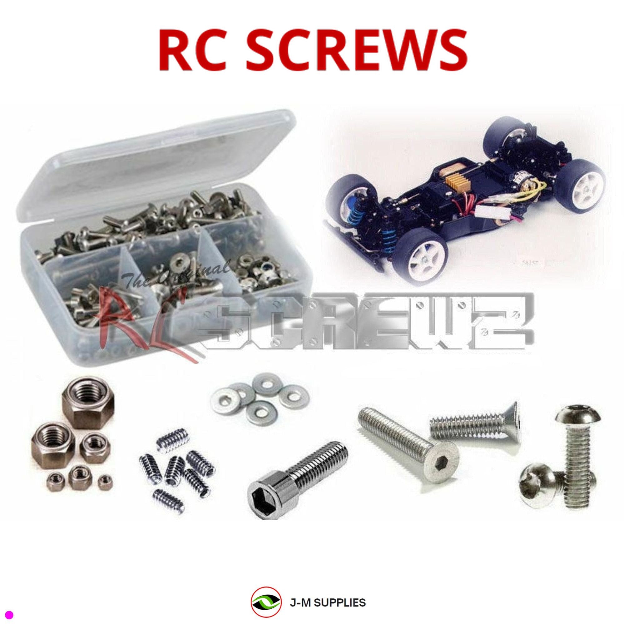 RCScrewZ Stainless Steel Screw Kit tam122 for Tamiya TA02 Series - Picture 1 of 12