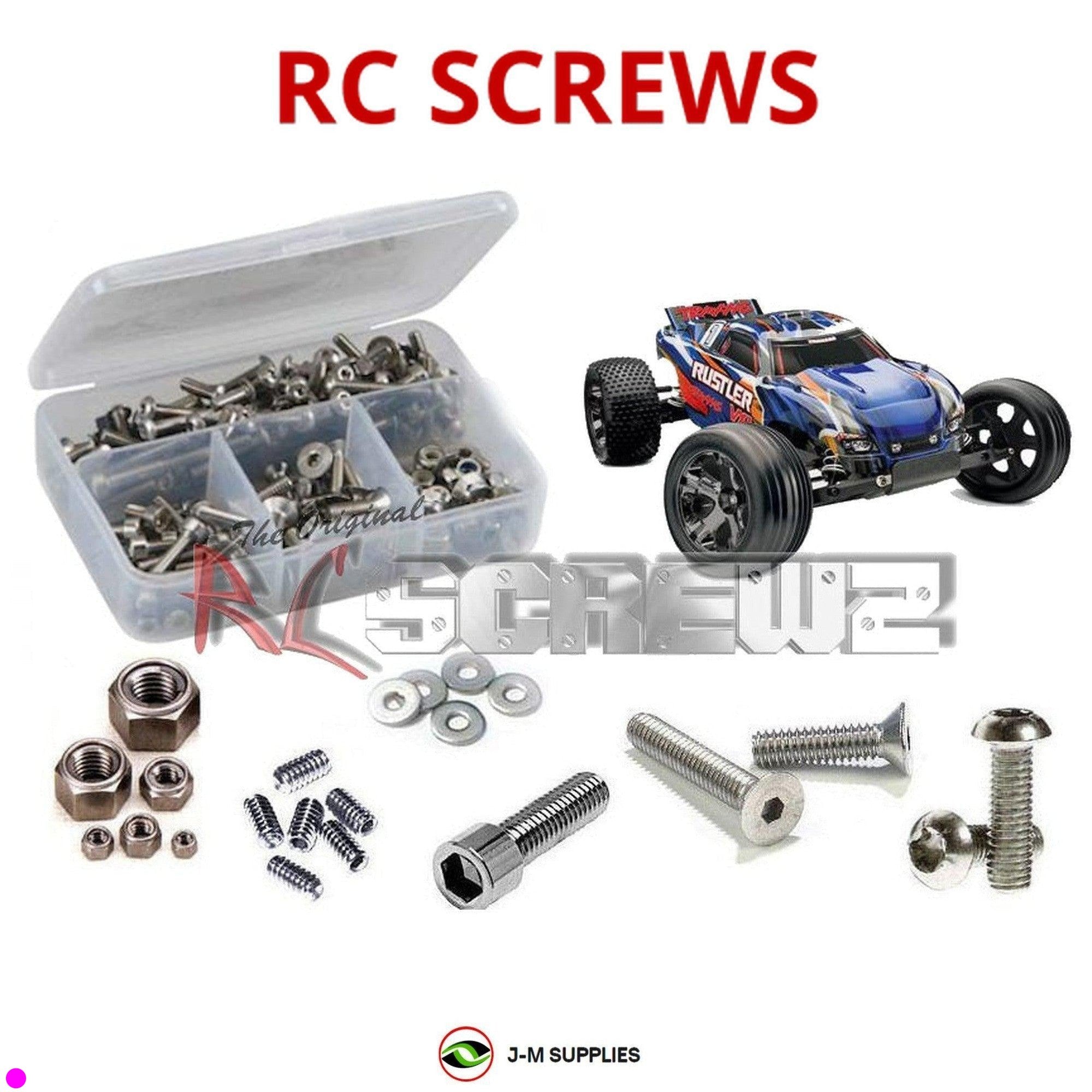 RCScrewZ Stainless Steel Screw Kit tra023 for Traxxas Rustler VXL 2WD #3707 - Picture 1 of 12