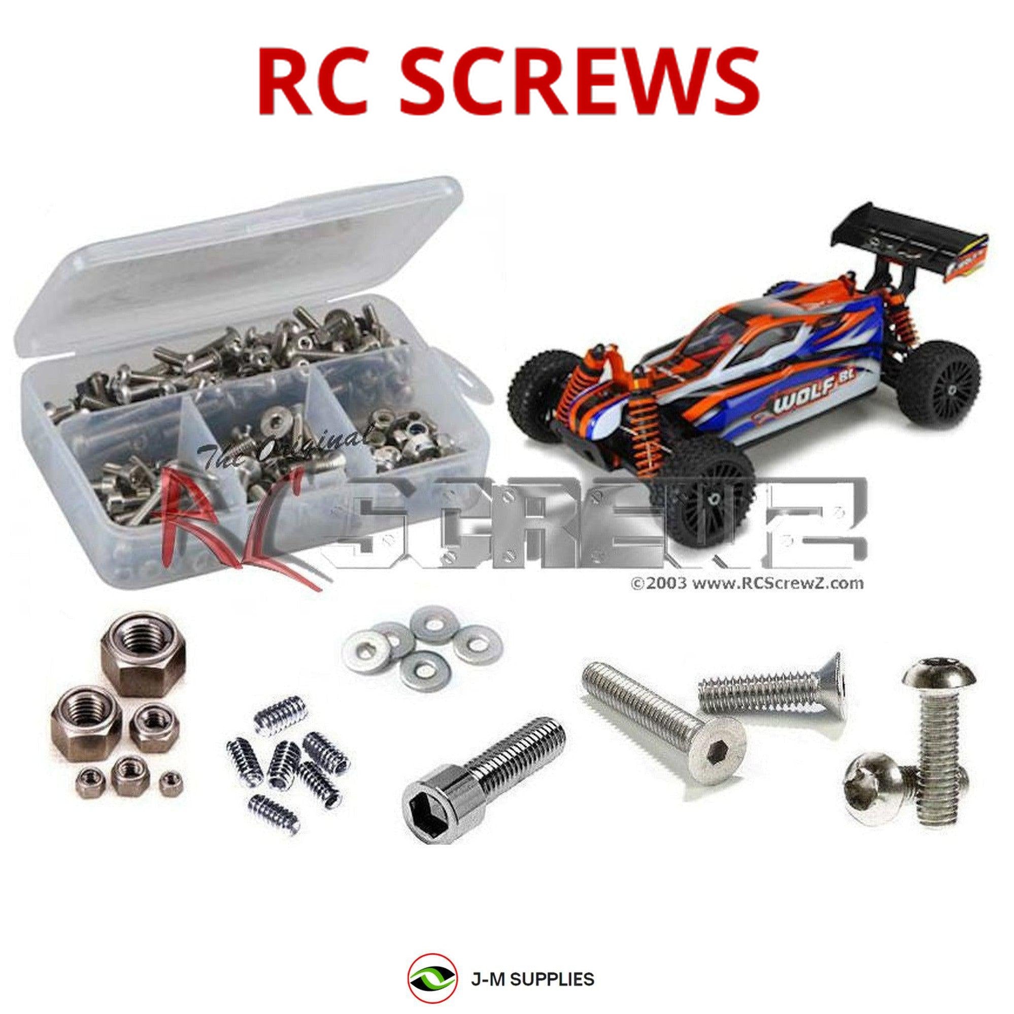 RCScrewZ Stainless Steel Screw Kit dhk007 for DHK Hobby Wolf BL 1/10th Buggy - Picture 1 of 12