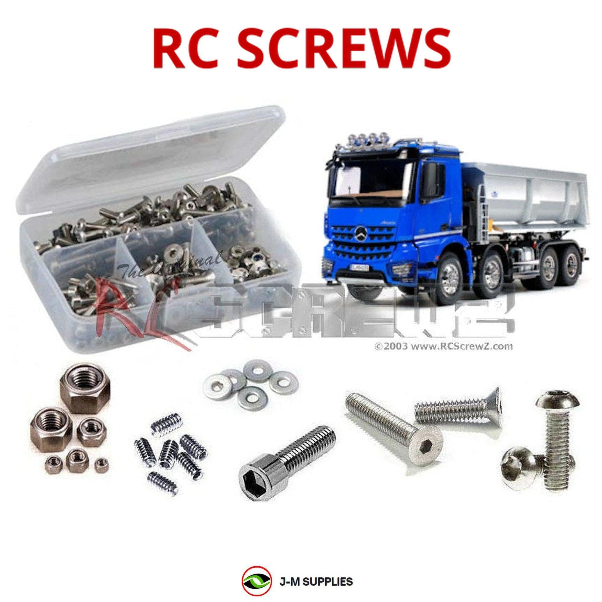 RCScrewZ Stainless Screw Kit tam233 for Tamiya Mercedes Arocs 8x4 Tipper #56366 - Picture 1 of 12