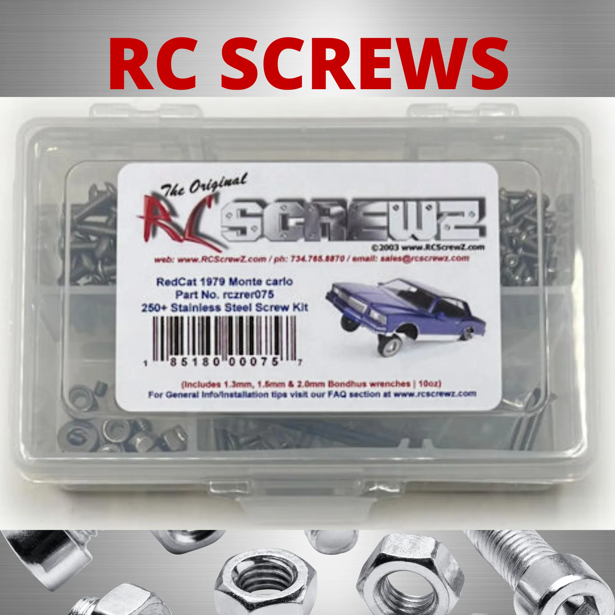 RCScrewZ Stainless Screw Kit rer075 for RedCat 1979 Monte Carlo Lowrider 1/10 RC - Picture 2 of 12