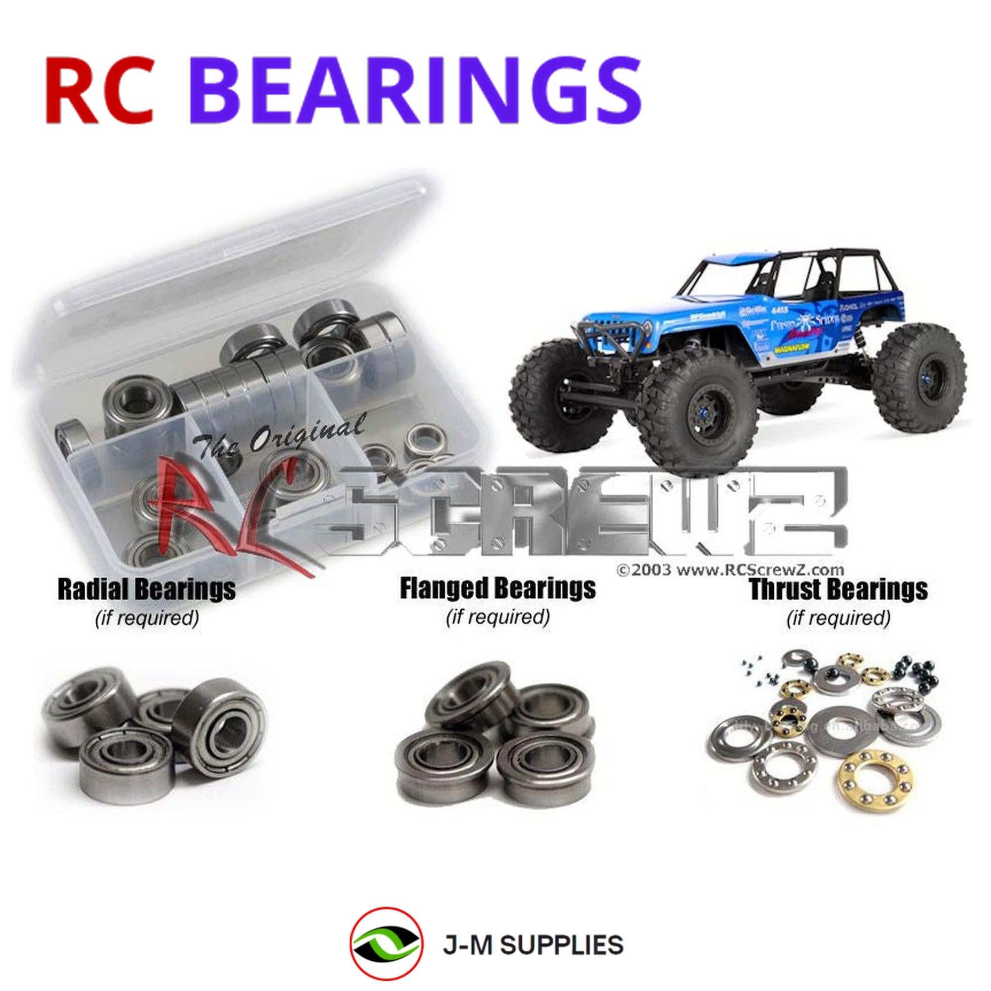 RCScrewZ Metal Shielded Bearing Kit axi007b for Axial Wraith Poison Spyder 90031 - Picture 1 of 12