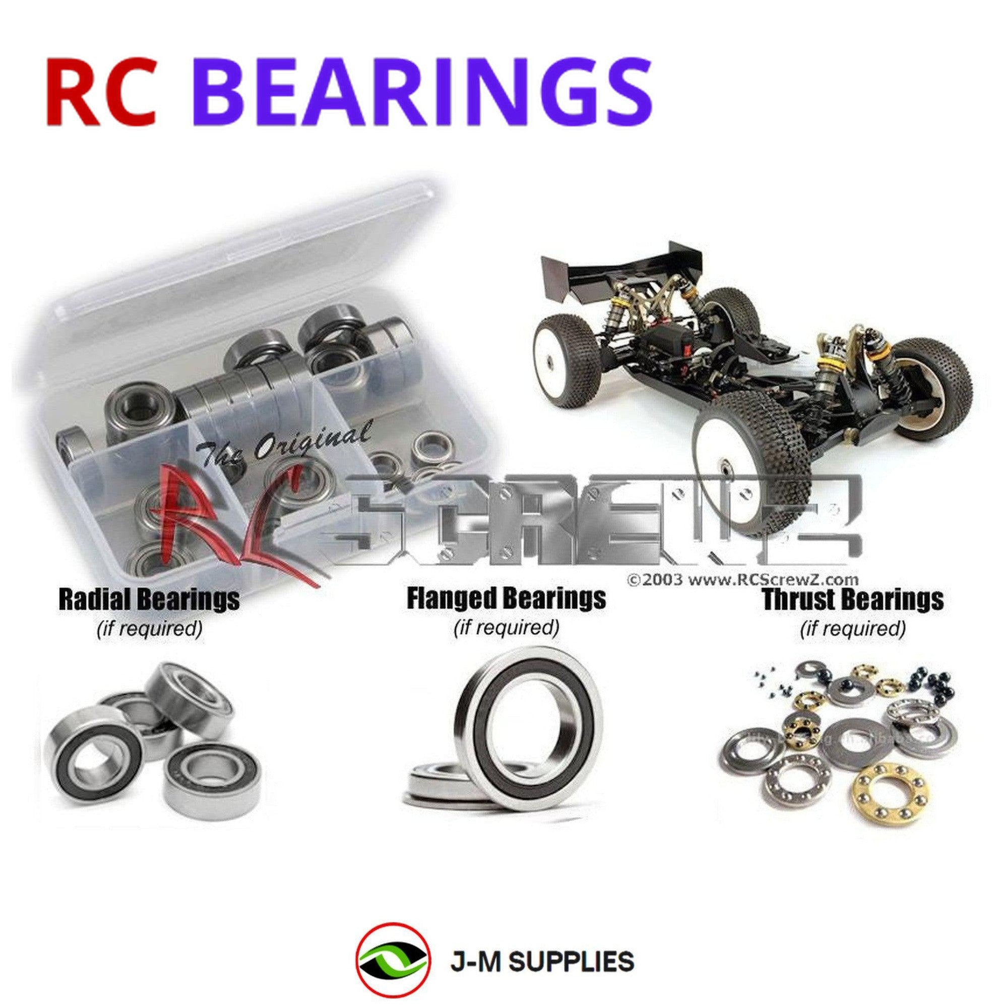 RCScrewZ Rubber Shielded Bearing Kit durg014r for Team Durango DEX408 V2 - Picture 1 of 12