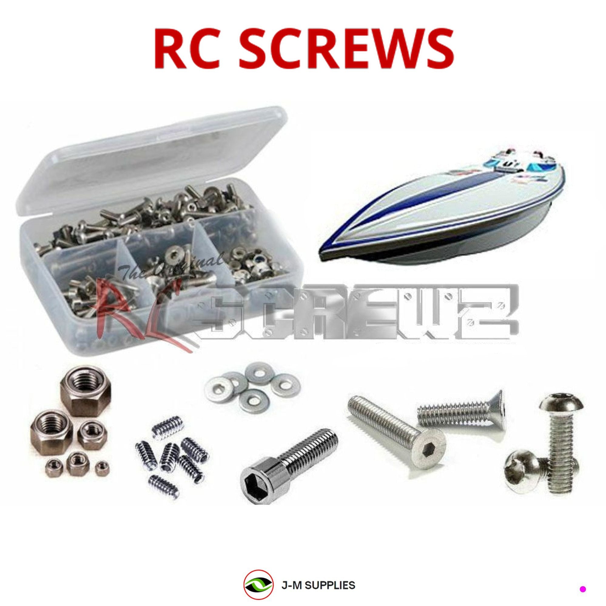 RCScrewZ Stainless Steel Screw Kit tra026 for Traxxas Nitro Vee RC Boat - Picture 1 of 12