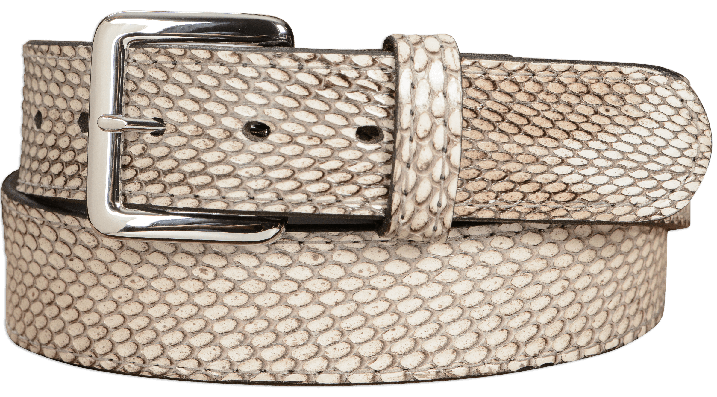 Brown Hornback Snake Skin High Quality Fashion Dress Belt