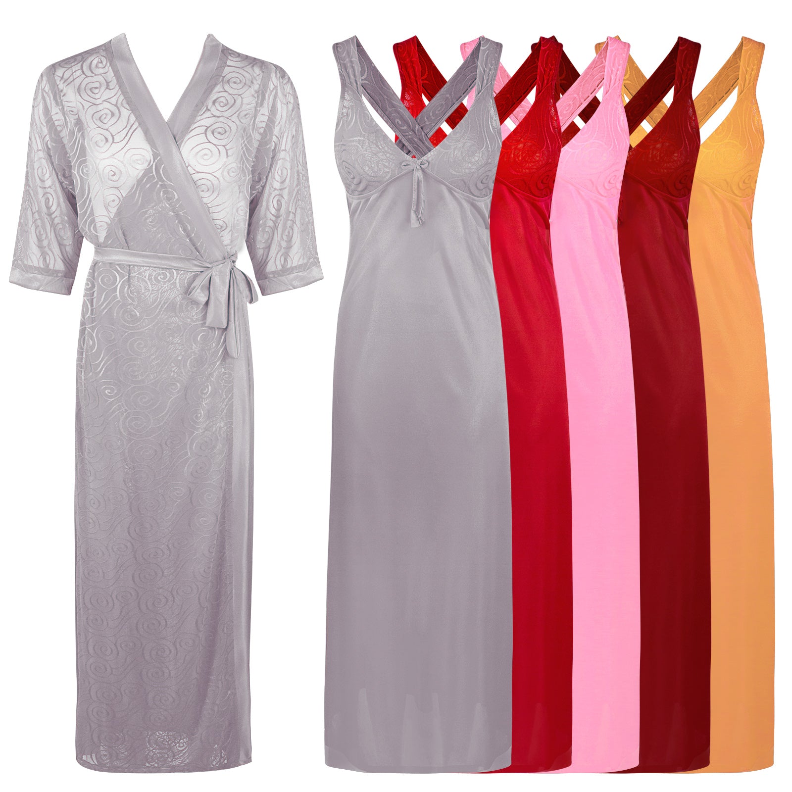 ladies long silk nightdresses