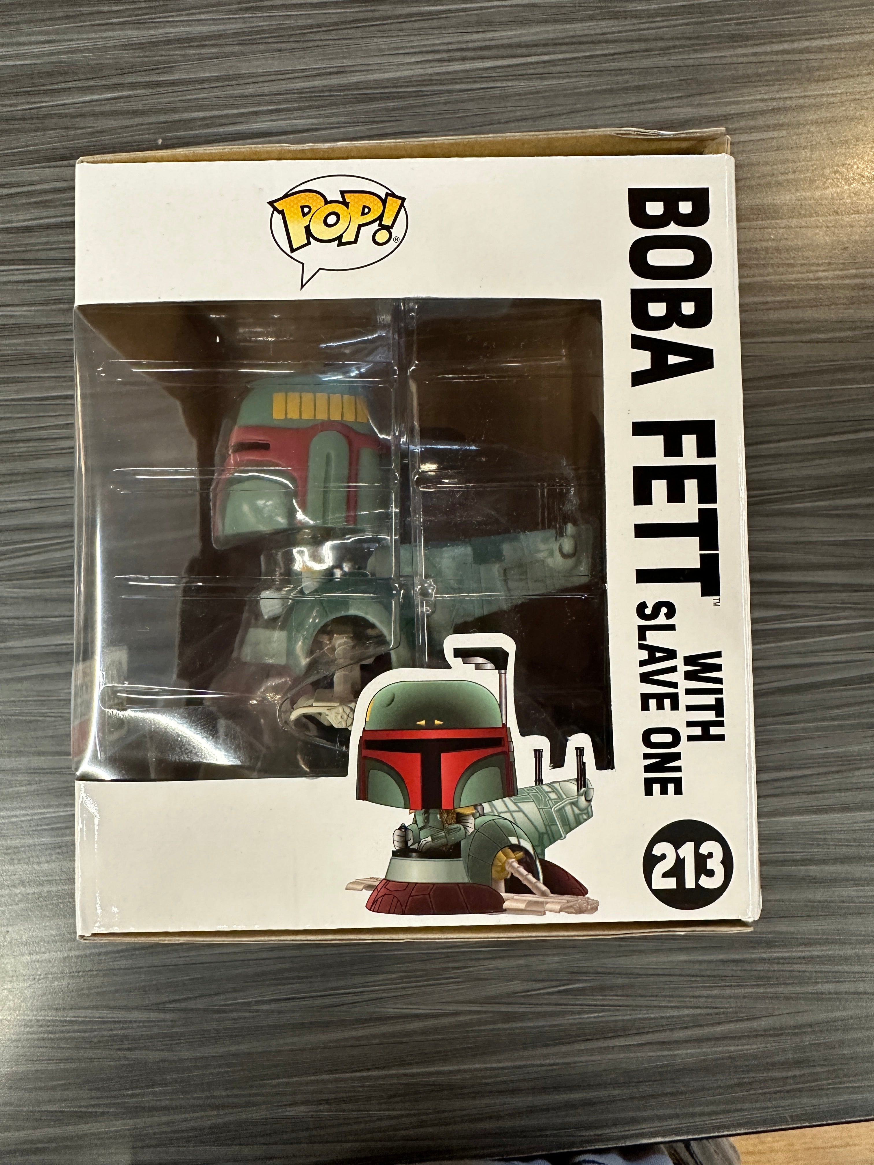 スターウォーズ　Funko POP ♯213 ボバフェットwith スレイブワン Amazon.com: Funko POP! Star Wars Boba Fett with Slave One