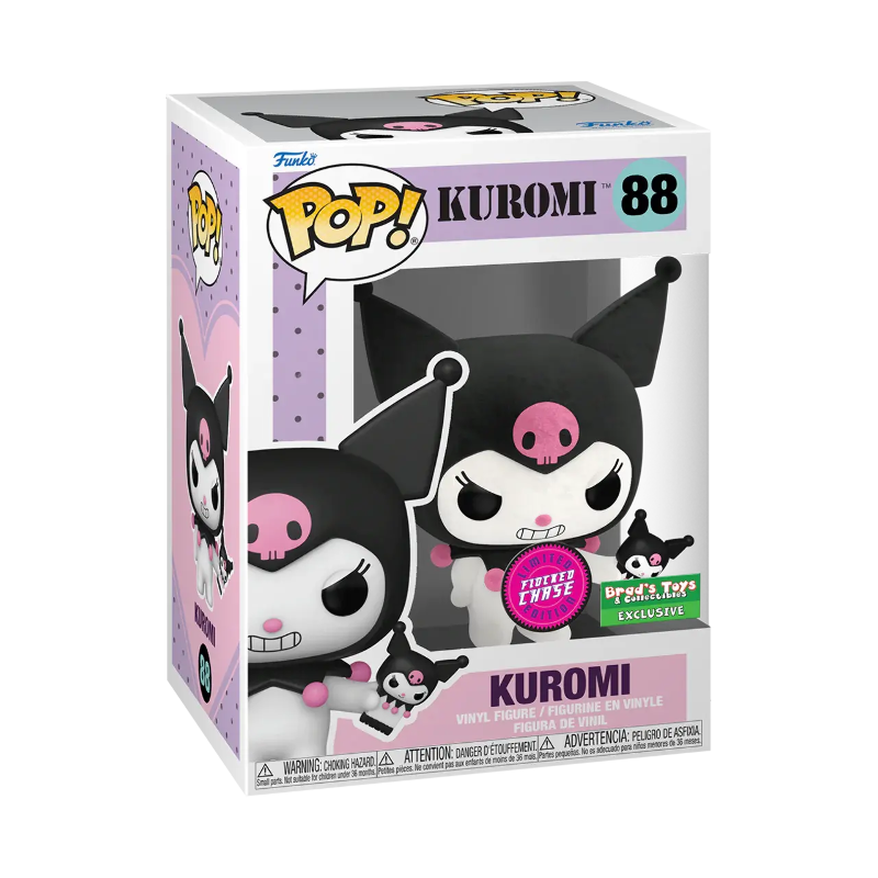 Funko POP! Kuromi (Flocked)(CHASE)(Brad's Toys)(Damaged Box) #88
