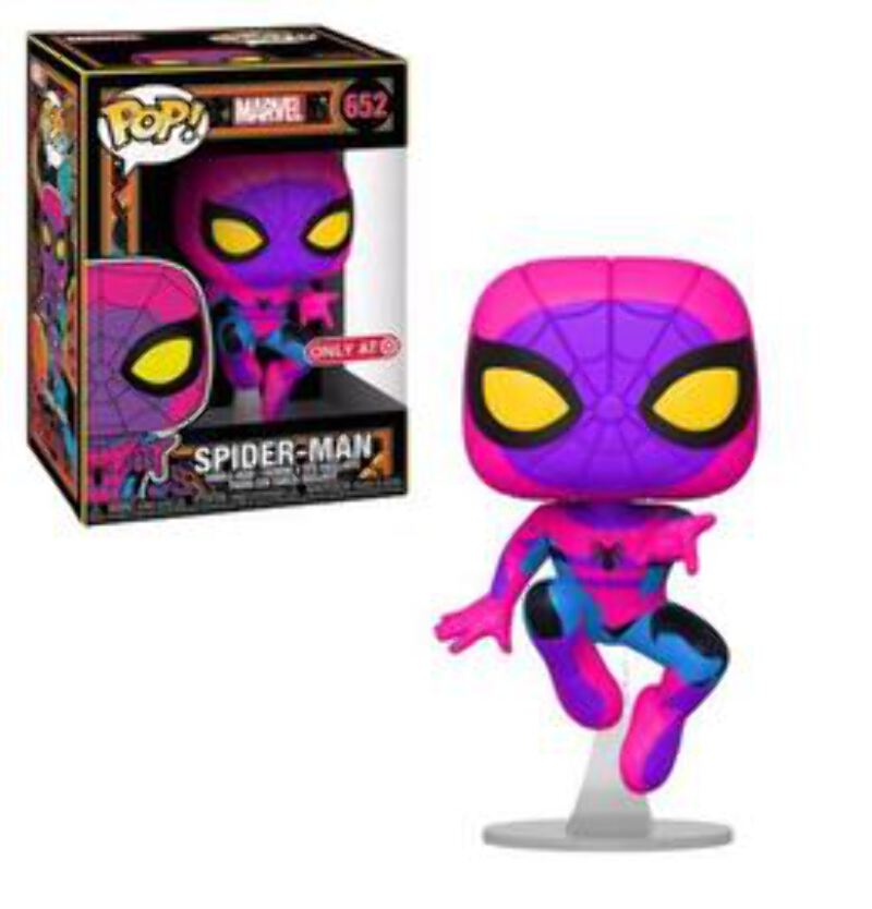 funko pop スパイダーマン black light 復刻版 Amazon.com: Funko Pop! Marvel: Blacklight Spider-Man Vinyl