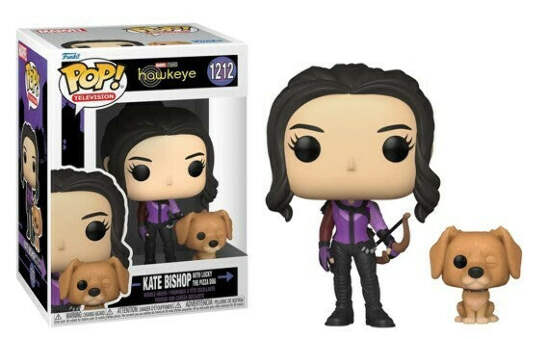 Funko POP! Marvel: Hawkeye - Kate Bishop with Lucky The Pizza Dog