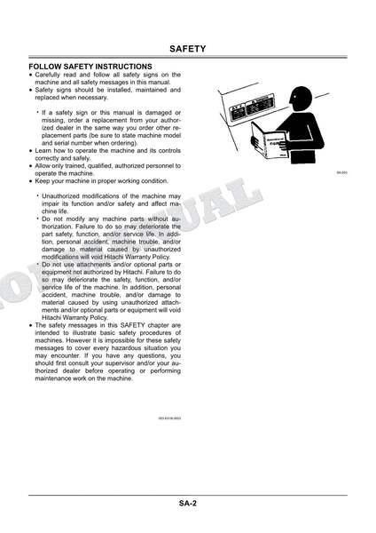 Hitachi ZX210-3 ZX210LC-3 Excavator Troubleshooting Schemes