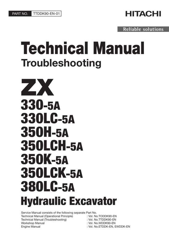 Hitachi ZX350LCH-5A ZX350K-5A Excavator Troubleshooting Service