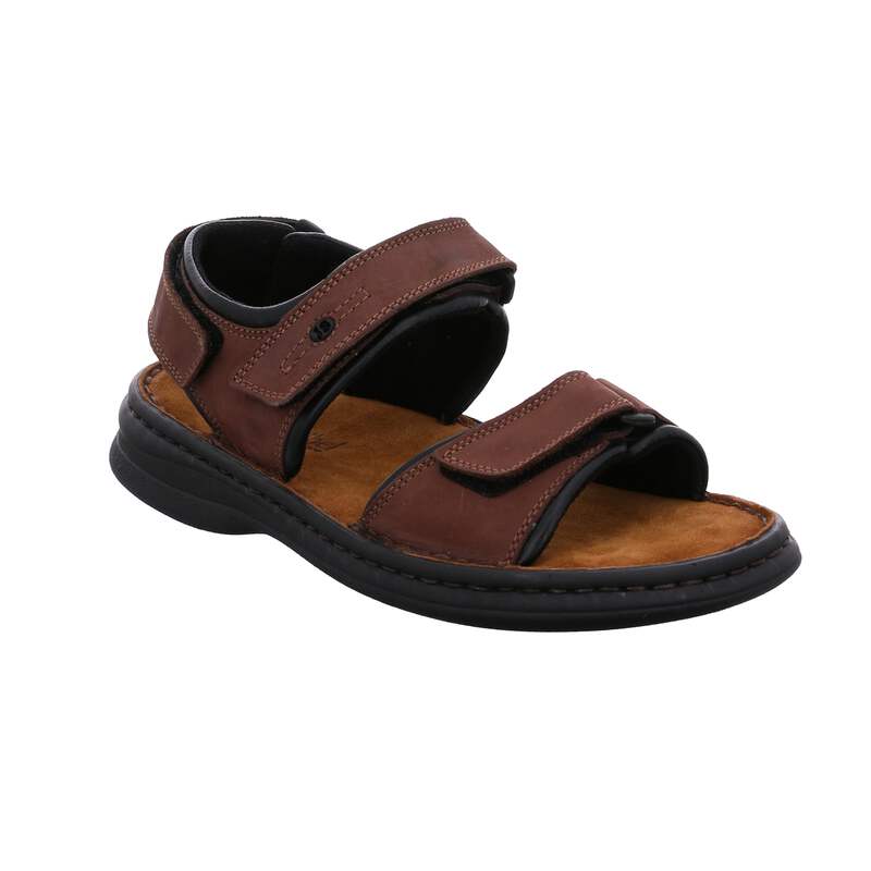 Josef Seibel Rafe Brown Leather Mens Open Toe Walking Sandals Ebay