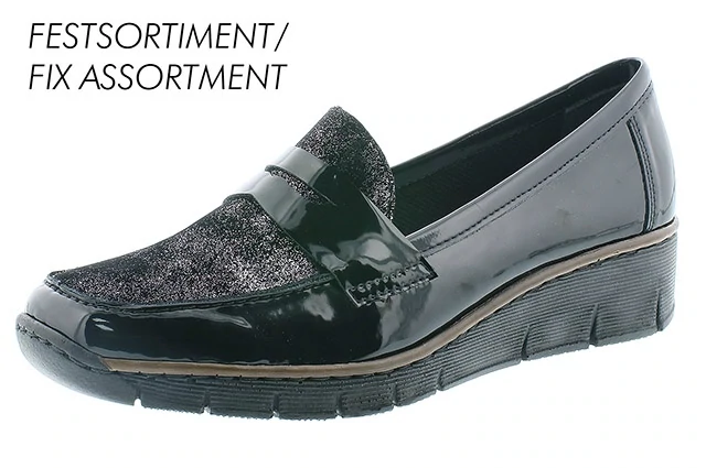 rieker black patent shoes