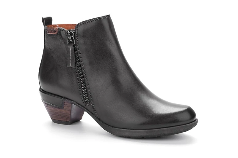 ladies soft black leather ankle boots