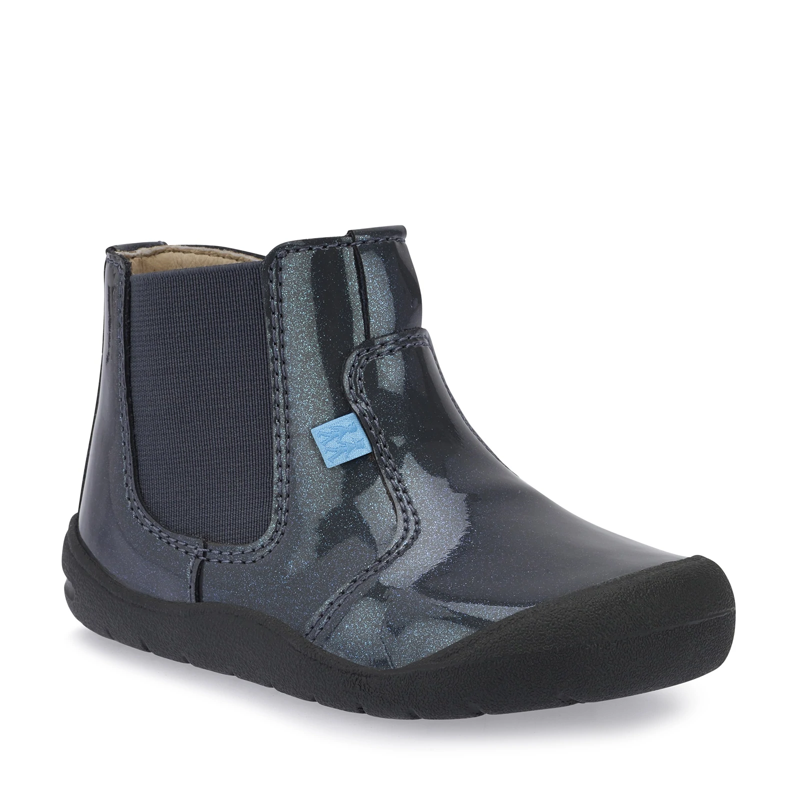 girls patent chelsea boots