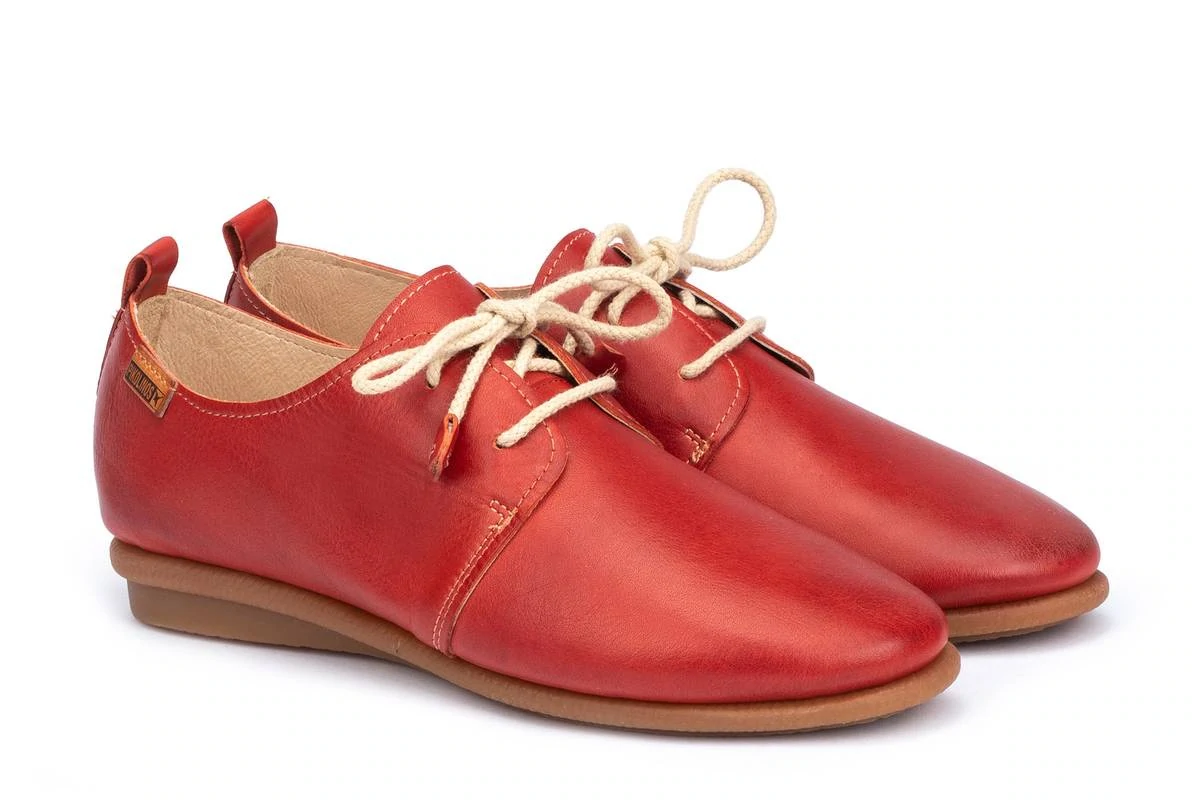 ladies red lace up shoes