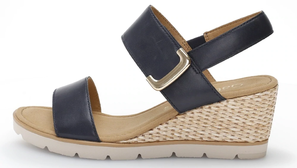 navy leather wedge shoes