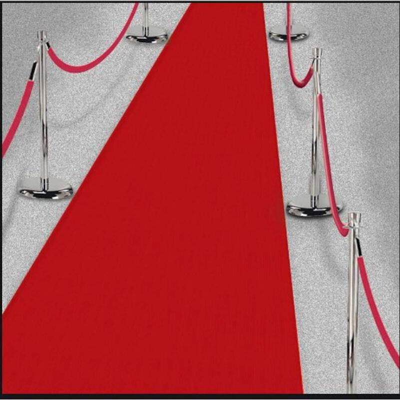 Amscan 15ft Hollywood Party Decoration Fabric Red Carpet Floor