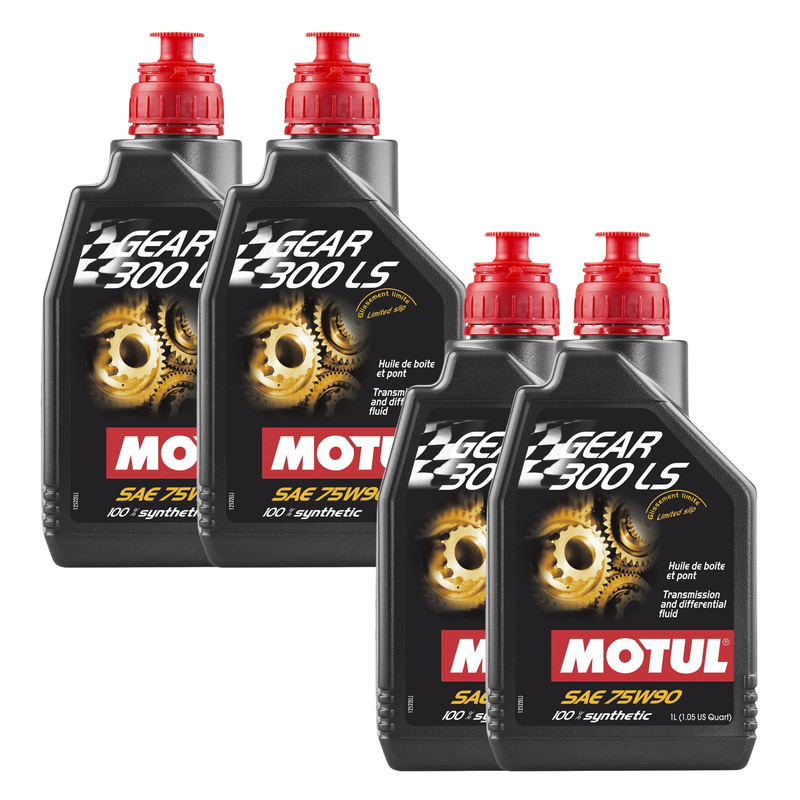 MS　4本MOTUL GEAR 300 LS Motul Gear 300 LS 75W90 100% Synthetic Gear Oil 105778 1L 4 Pack
