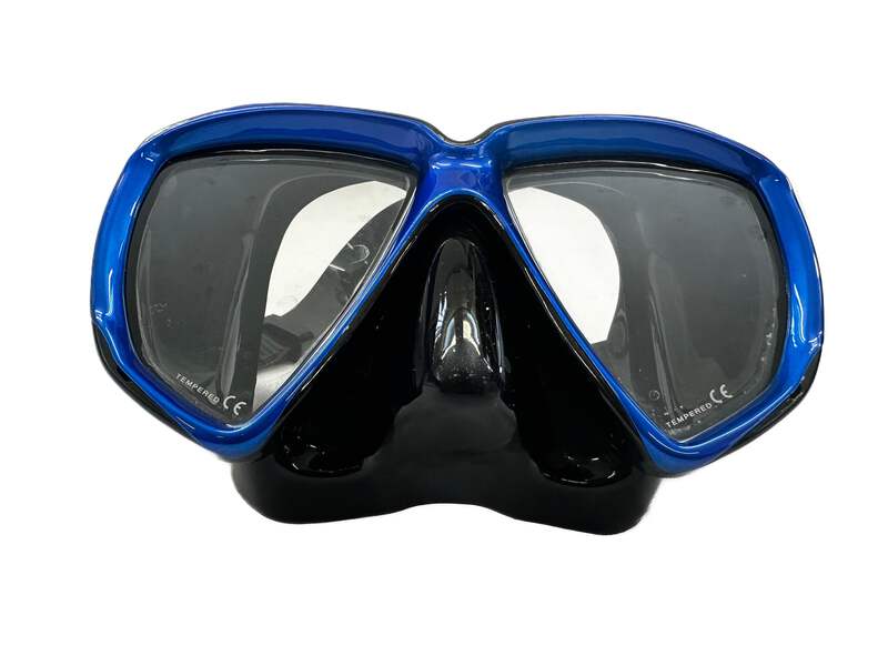 Reef Pulse Dive Mask Blue/Black Scuba Diving Snorkeling Swim Goggles Tempered