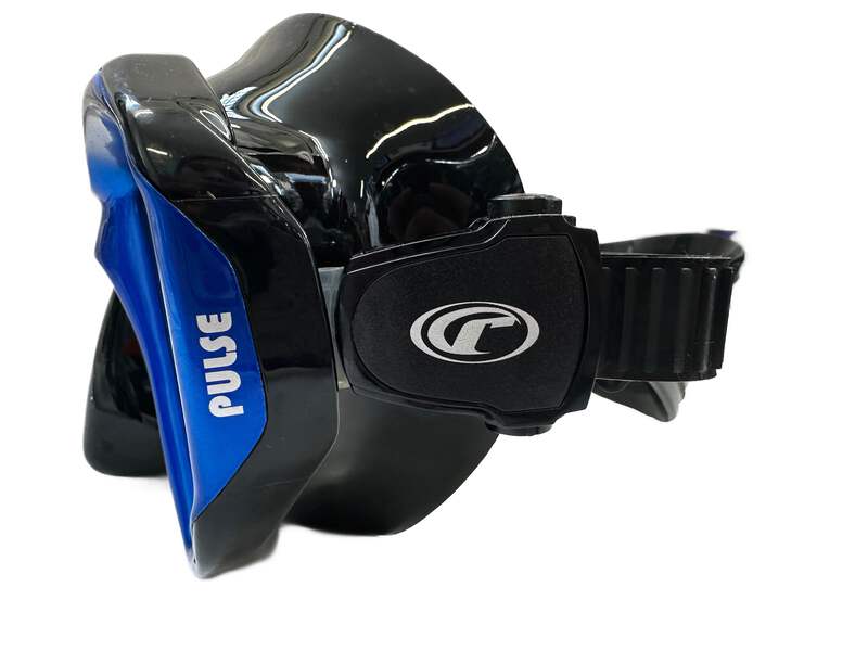 Reef Pulse Dive Mask Blue/Black Scuba Diving Snorkeling Swim Goggles Tempered