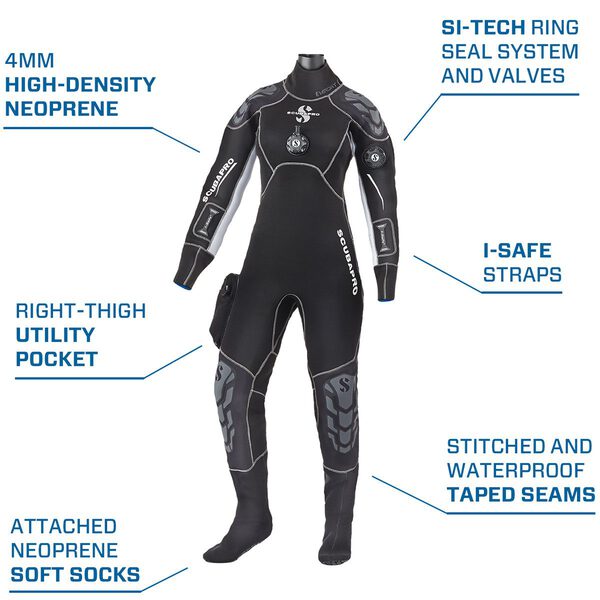 ScubaPro Women's Everdry 4 Drysuit, Sizes XXS and XS: GREAT FOR KIDS!