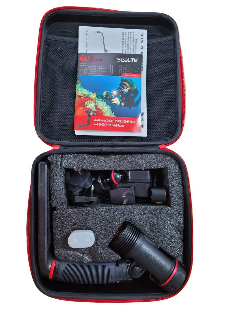 Sealife Sea Dragon 3000 Photo/ Video Light, Tray, Accys