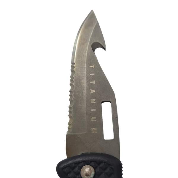 Ocean Master/ Armor Titanium Folding Dive Knife and Case