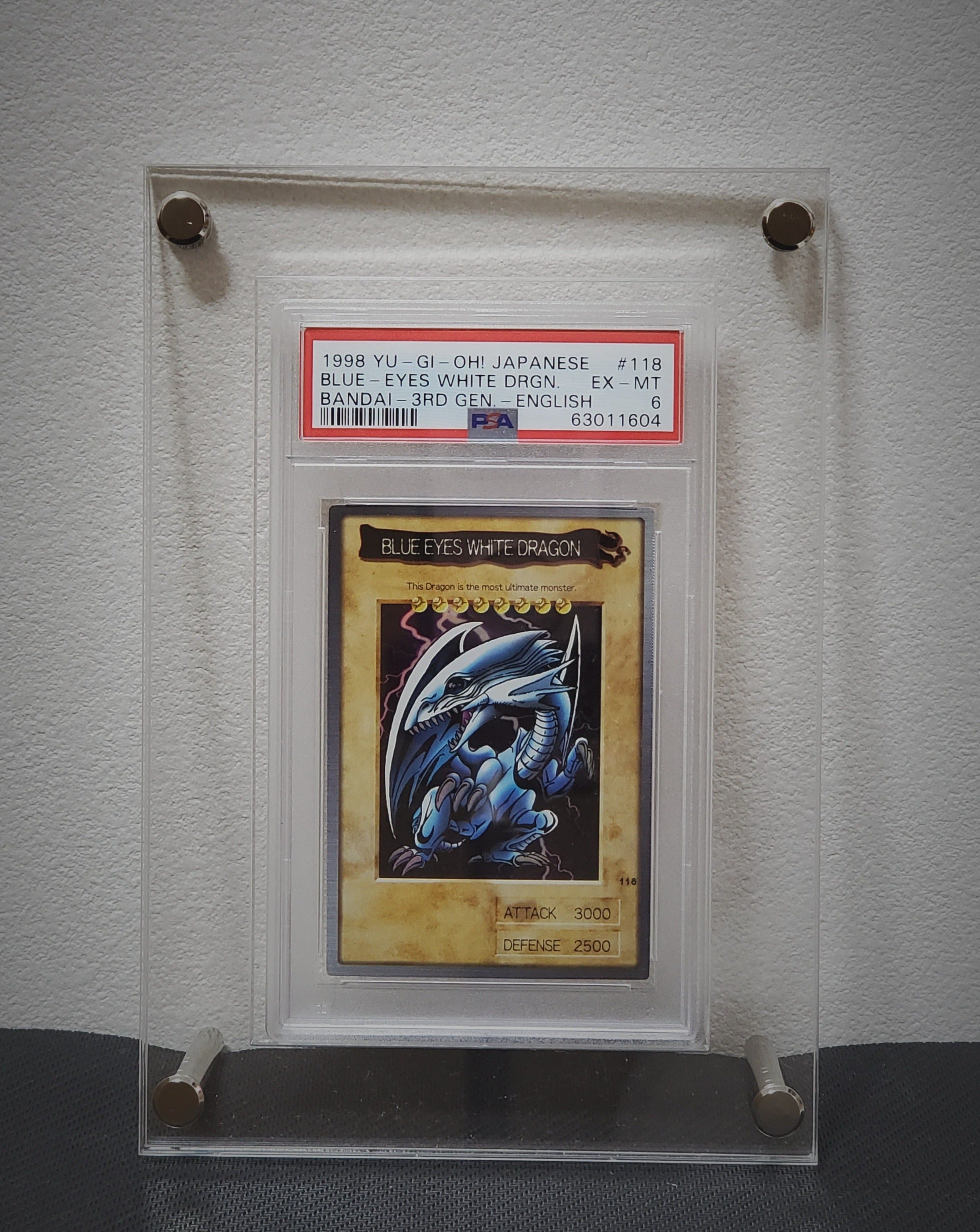 【PSA6】青眼の白龍　バンダイ版　BANDAI　英語版 PSA6 遊戯王 BANDAI BLUE EYES WHITE DRAGON 118 バンダイ版