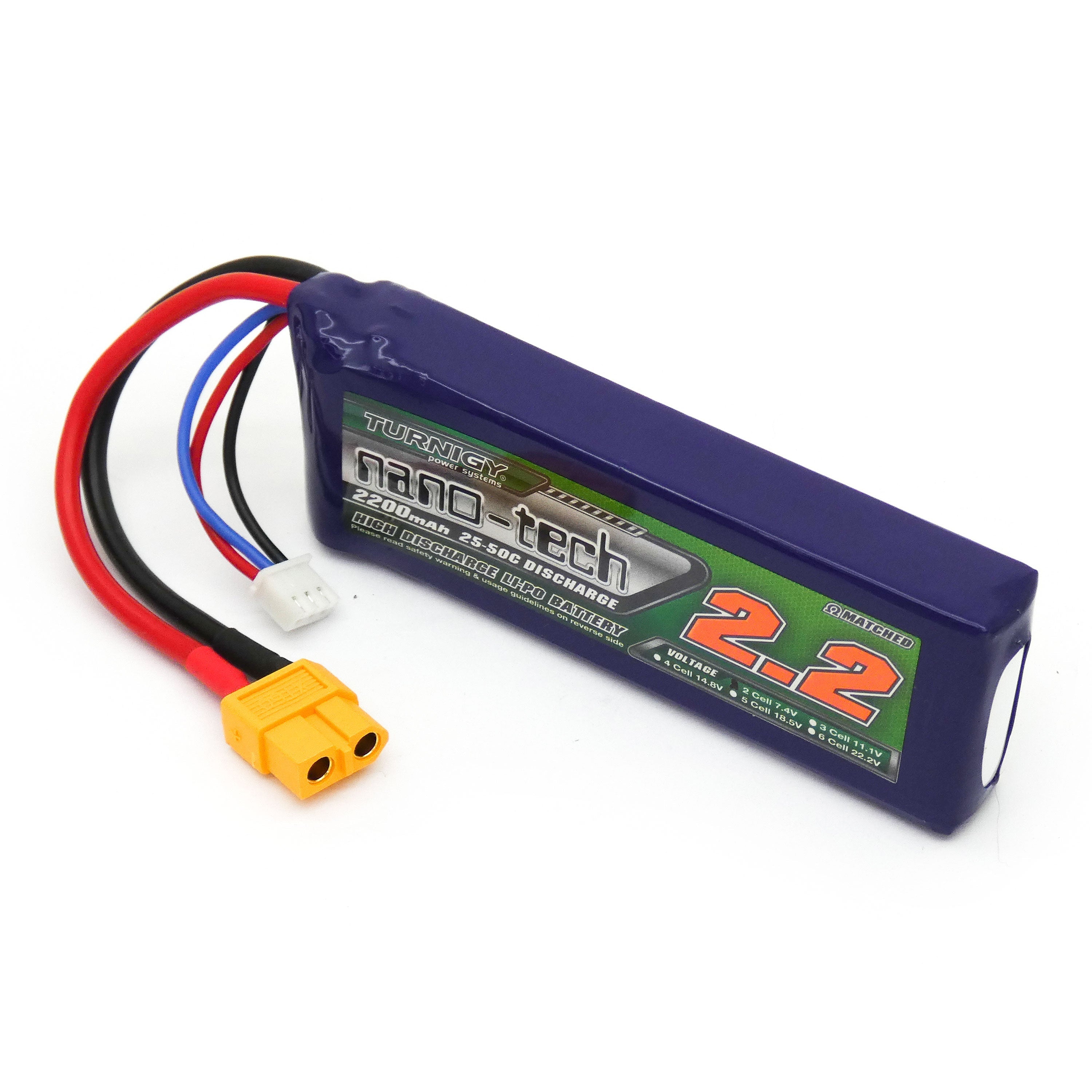 2pcs Turnigy Nano-Tech 2200mAh 2S LiPo Battery Pack 7.4V 25C 2pcs Turnigy Nano-Tech 2200mAh 2S LiPo Battery Pack 7.4V 25C