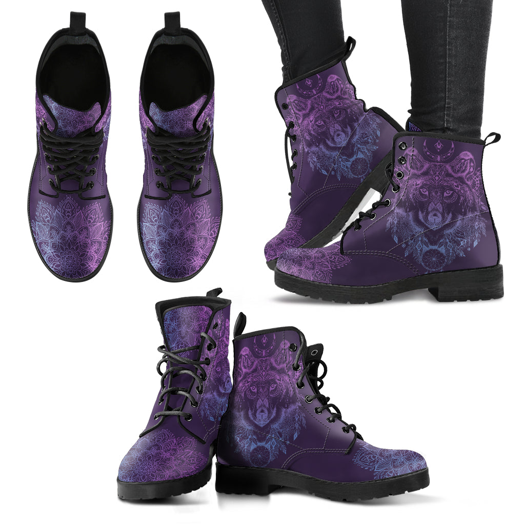 womens purple booties