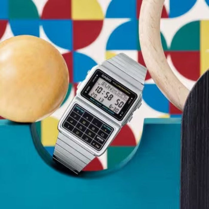 CASIO DBC-611-1 DBC611 DATABANK VINTAGE SERIES METAL DIGITAL WATCH