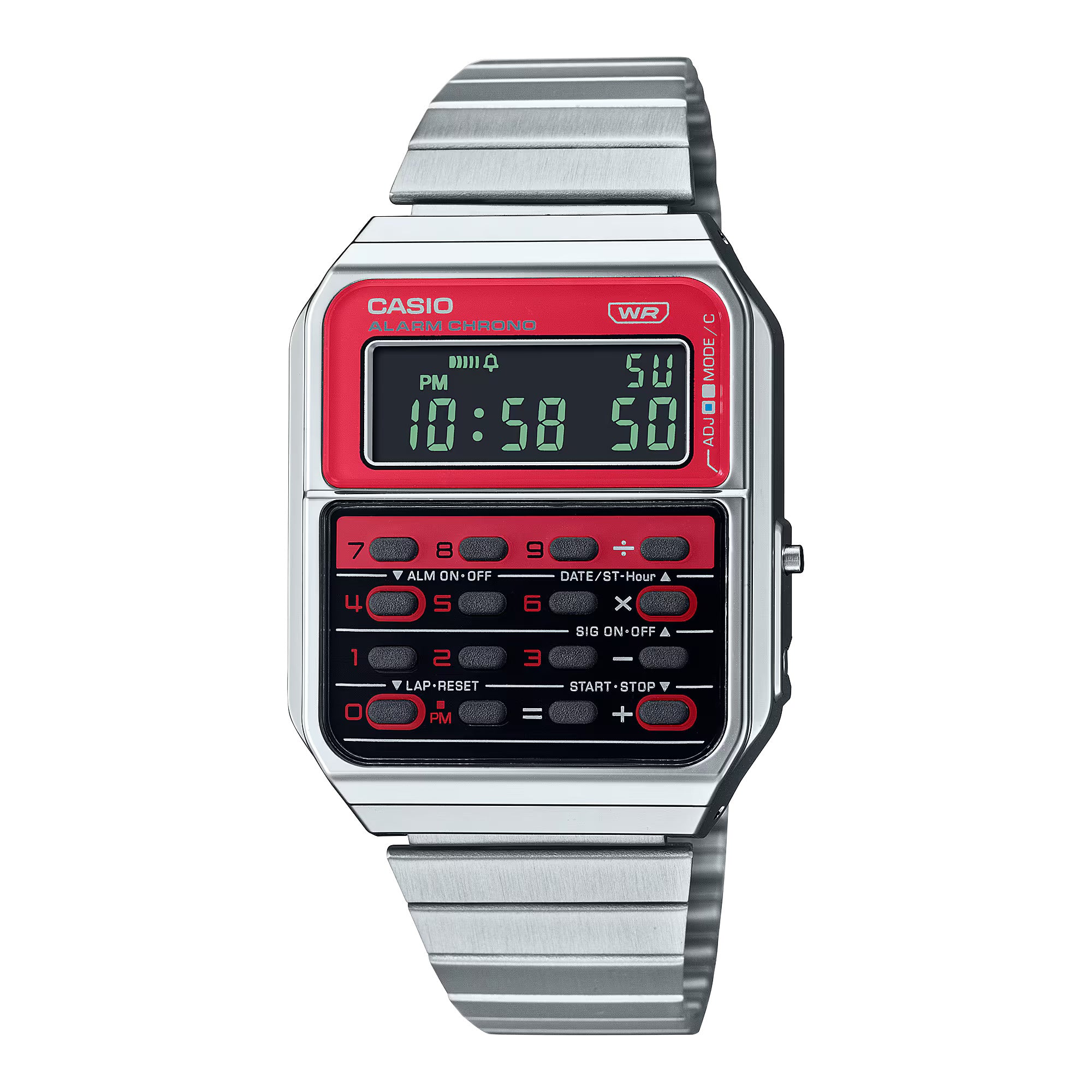 CASIO W-34 80s ”Old Casio” Cal.415 Red CASIO CA-500WE-4B CA500 CLASSIC CALCULATOR RED DIGITAL WATCH | eBay