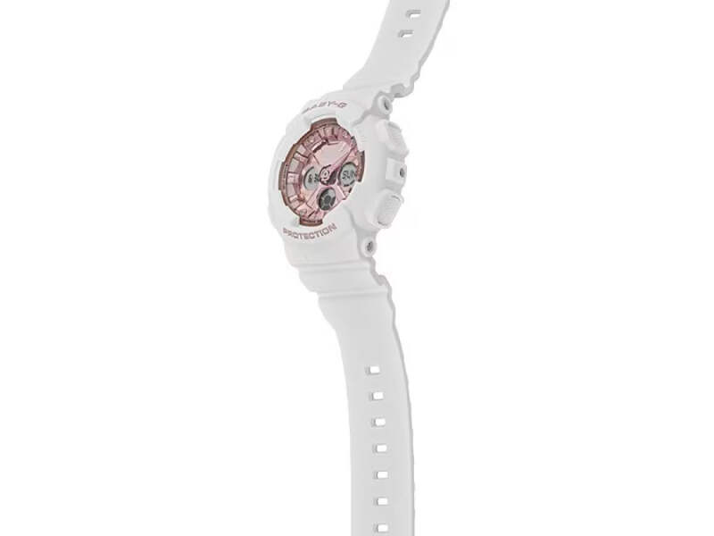 CASIO BABY-G BA-130-7A1 BA130 WHITE/PINK LADIES WATCH | eBay