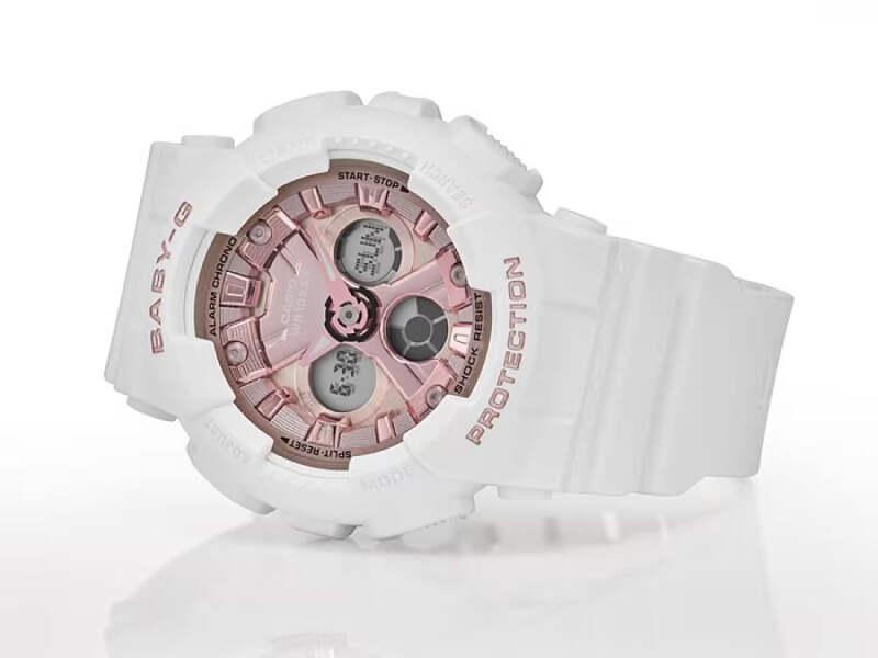 ✨新品✨CASIO BABY-G BA-130-7A1J CASIO BABY-G BA-130-7A1 BA130 WHITE/PINK LADIES WATCH | eBay