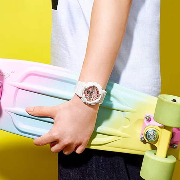 CASIO BABY-G BA-130-7A1 BA130 WHITE/PINK LADIES WATCH | eBay