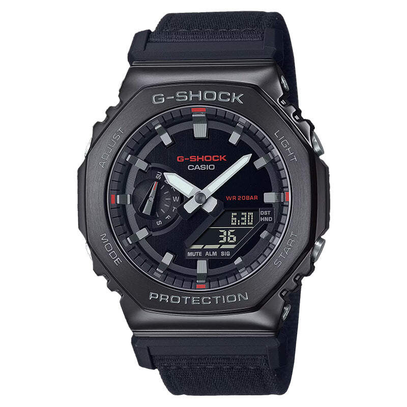 CASIO G-SHOCK GM-2100CB-1A FABRIC BAND STEEL BEZEL 