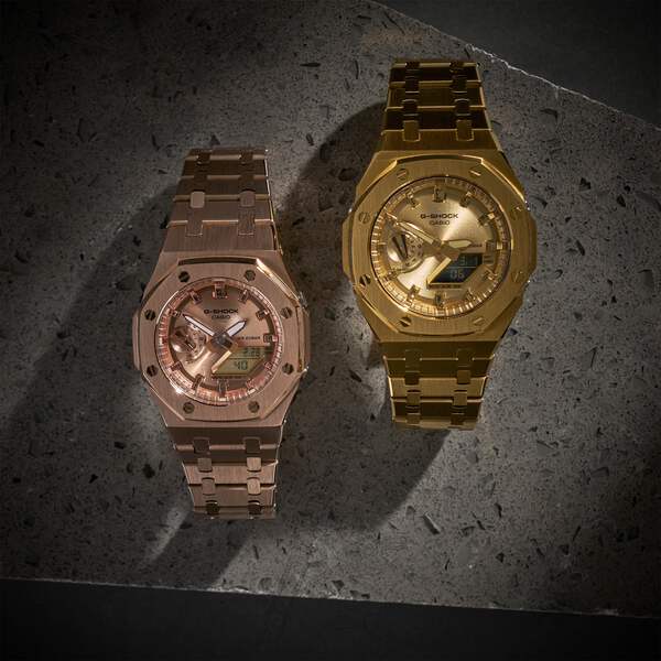 Casio GMA-S2100 G-Shock Watch – Rose Gold w/ Bracelet Mod – Mid