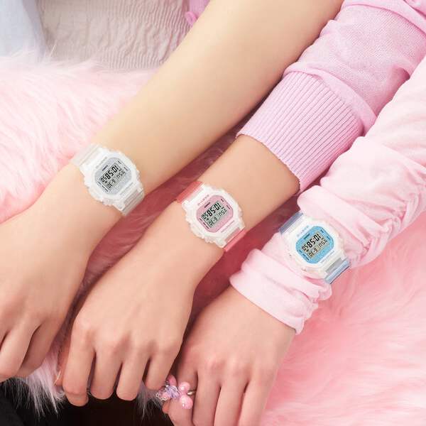 CASIO BABY-G BGD-565GC-2 TRANSPARENT / BLUE GLITTER DIGITAL WATCH