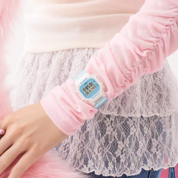 CASIO BABY-G BGD-565GC-2 TRANSPARENT / BLUE GLITTER DIGITAL WATCH