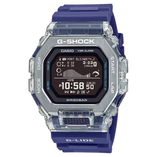 CASIO G-SHOCK GBX-100S-2 G-LIDE BLUETOOTH BLUE / PURPLE DIGITAL