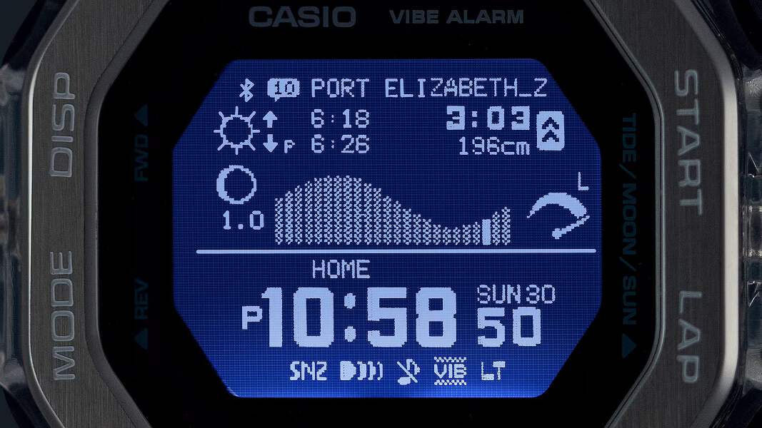 CASIO G-SHOCK GBX-100S-2 G-LIDE BLUETOOTH BLUE / PURPLE DIGITAL