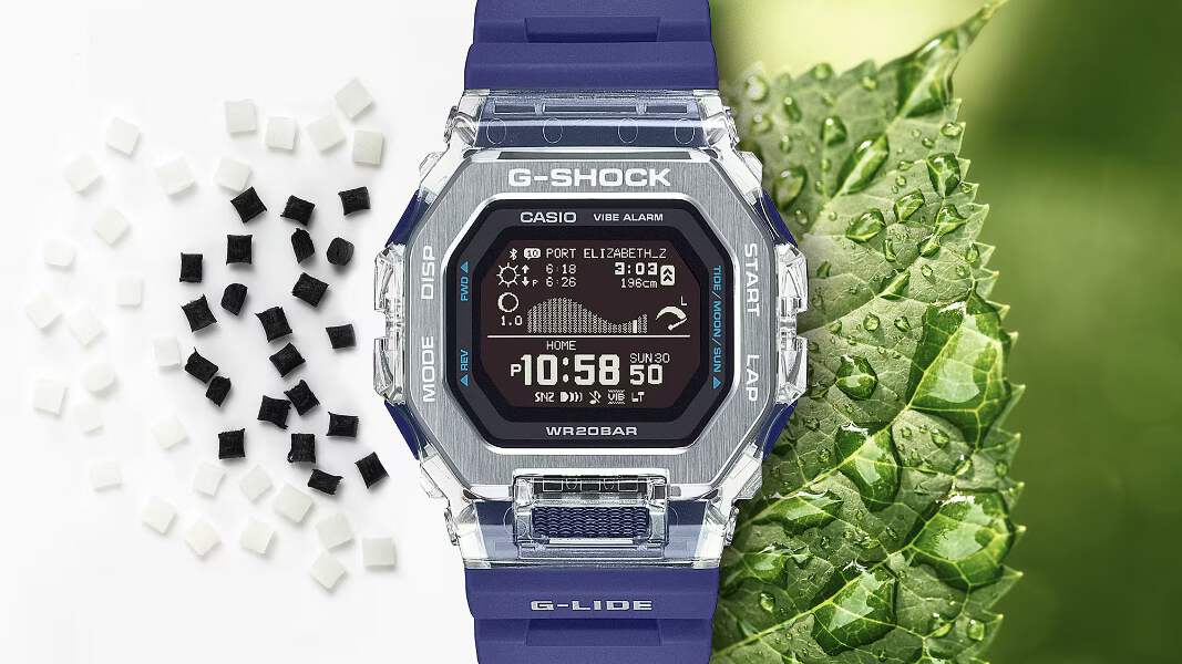 CASIO G-SHOCK GBX-100S-2 G-LIDE BLUETOOTH BLUE / PURPLE DIGITAL
