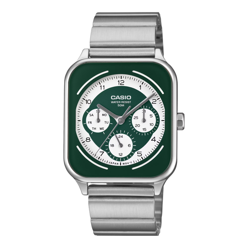 CASIO MTP-M307D-3BV NEW QUARTZ ANALOG GREEN DIAL MEN'S WATCH | eBay