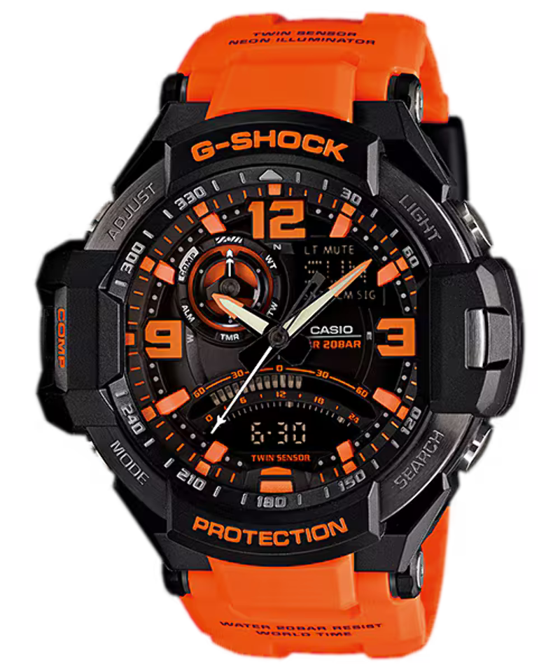 CASIO G-SHOCK GA-1000-4A GRAVITYMASTER ORANGE A/D MEN'S WATCH | eBay