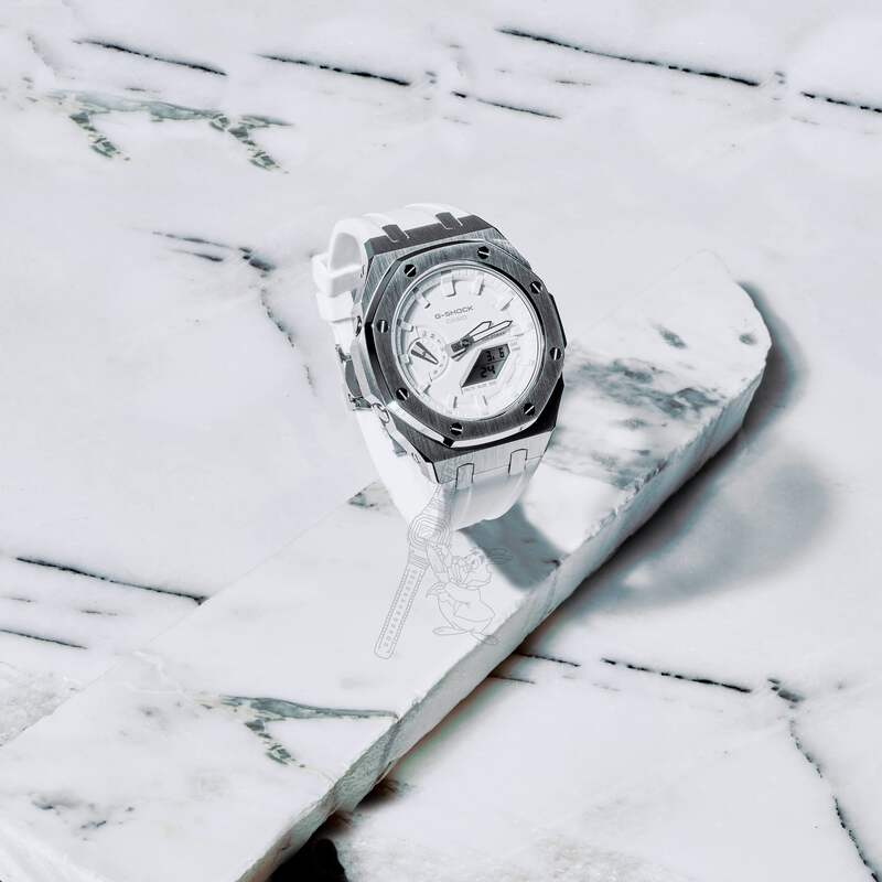 美品CASIO G-SHOCK GA-2100 Casio GA-2100 G-Shock Watch – Metal Case & Rubber Strap Mod