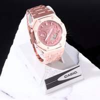 Casio GMA-S2100 G-Shock Watch – Rose Gold w/ Bracelet Mod – Pink