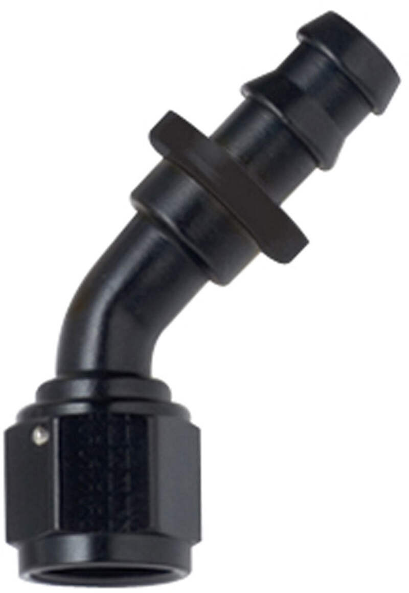 Fragola Hose Fitting #8 45-Degree Push Lock Black 204508-BL Fragola Hose Fitting #8 45-Degree Push Lock Black 204508-BL