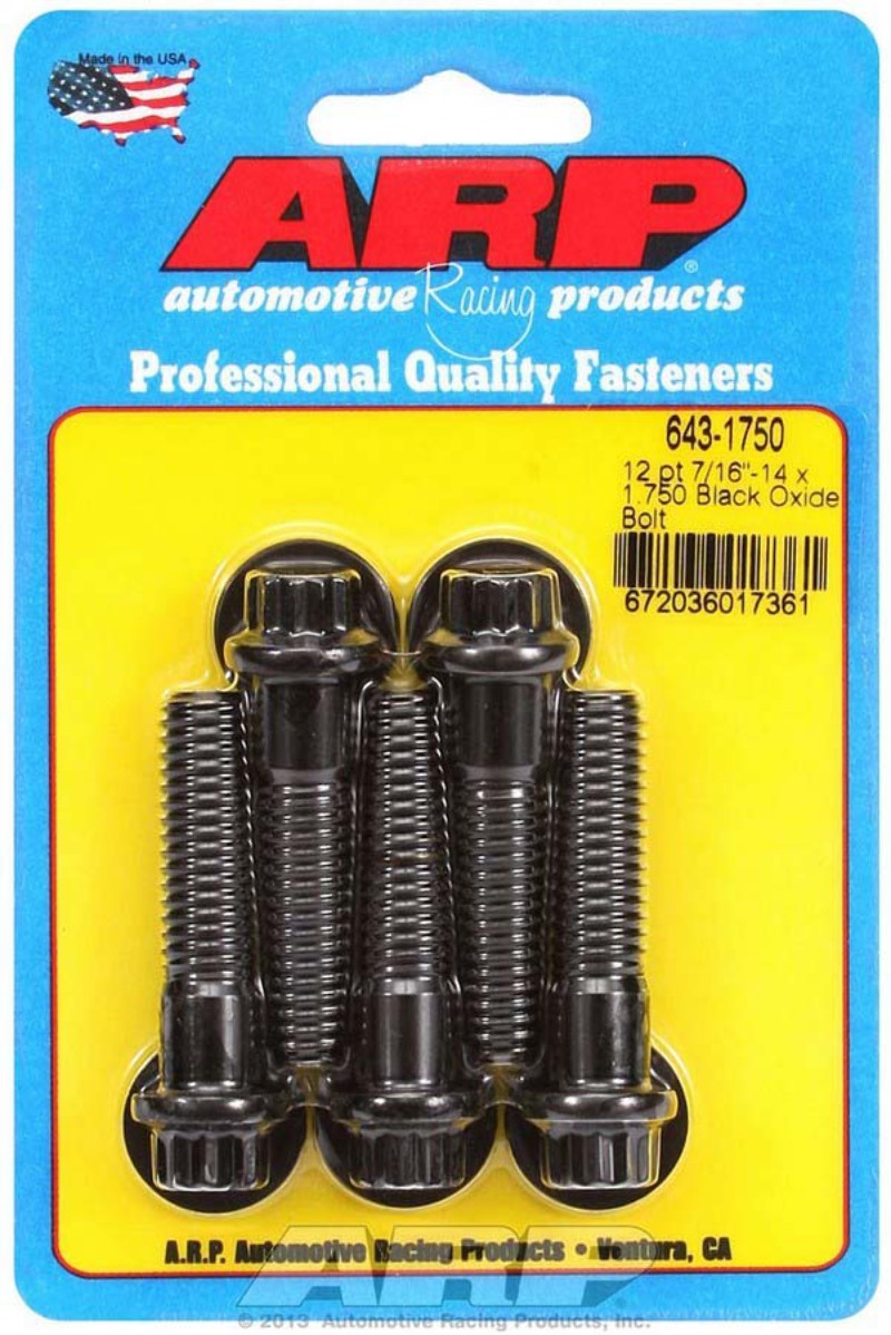 ARP Bolt Kit - 12pt (5) 7/16-14 x 1.750 ARP Bolt Kit - 12pt (5) 7/16-14 x 1.750